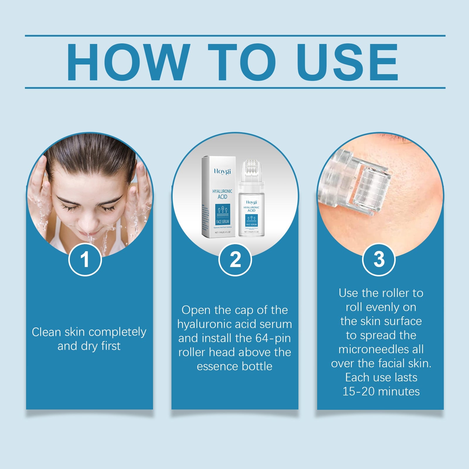 Hyaluronic Acid Face Serum Hydrating Pore Refining Skincare Treatment