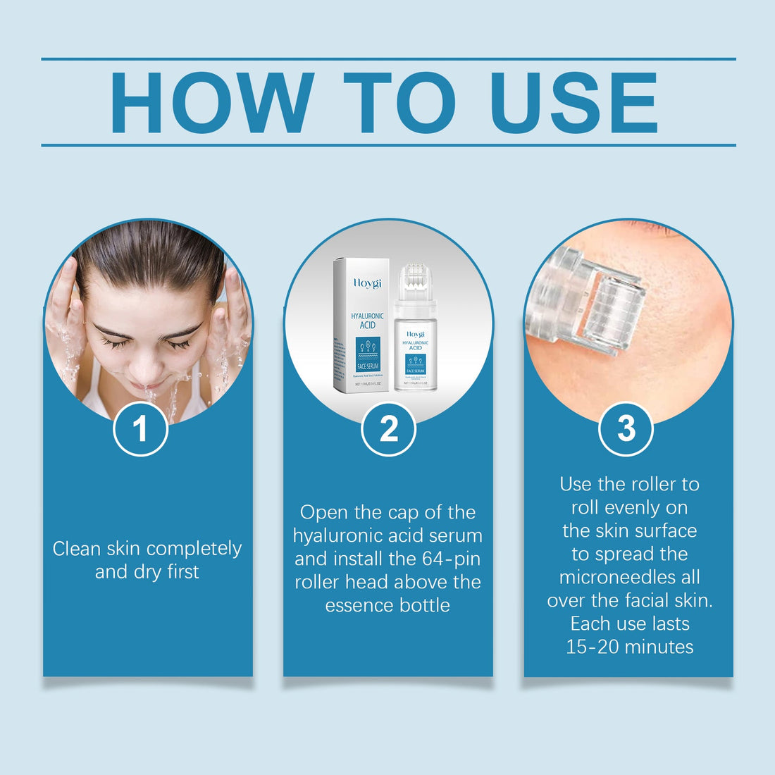Hyaluronic Acid Face Serum Hydrating Pore Refining Skincare Treatment