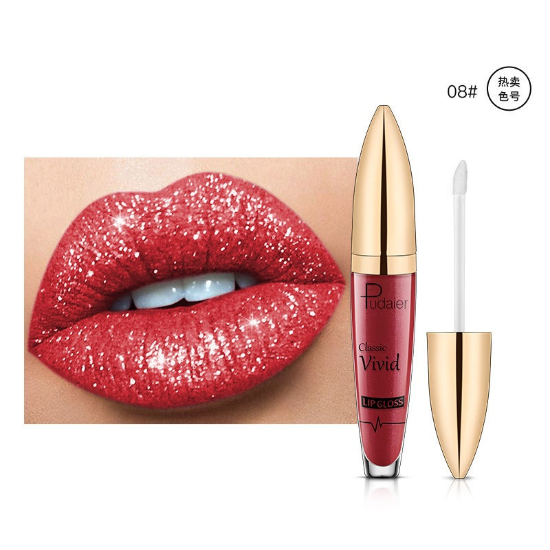 18 Color Shiny Glitter Waterproof Liquid Lip Gloss