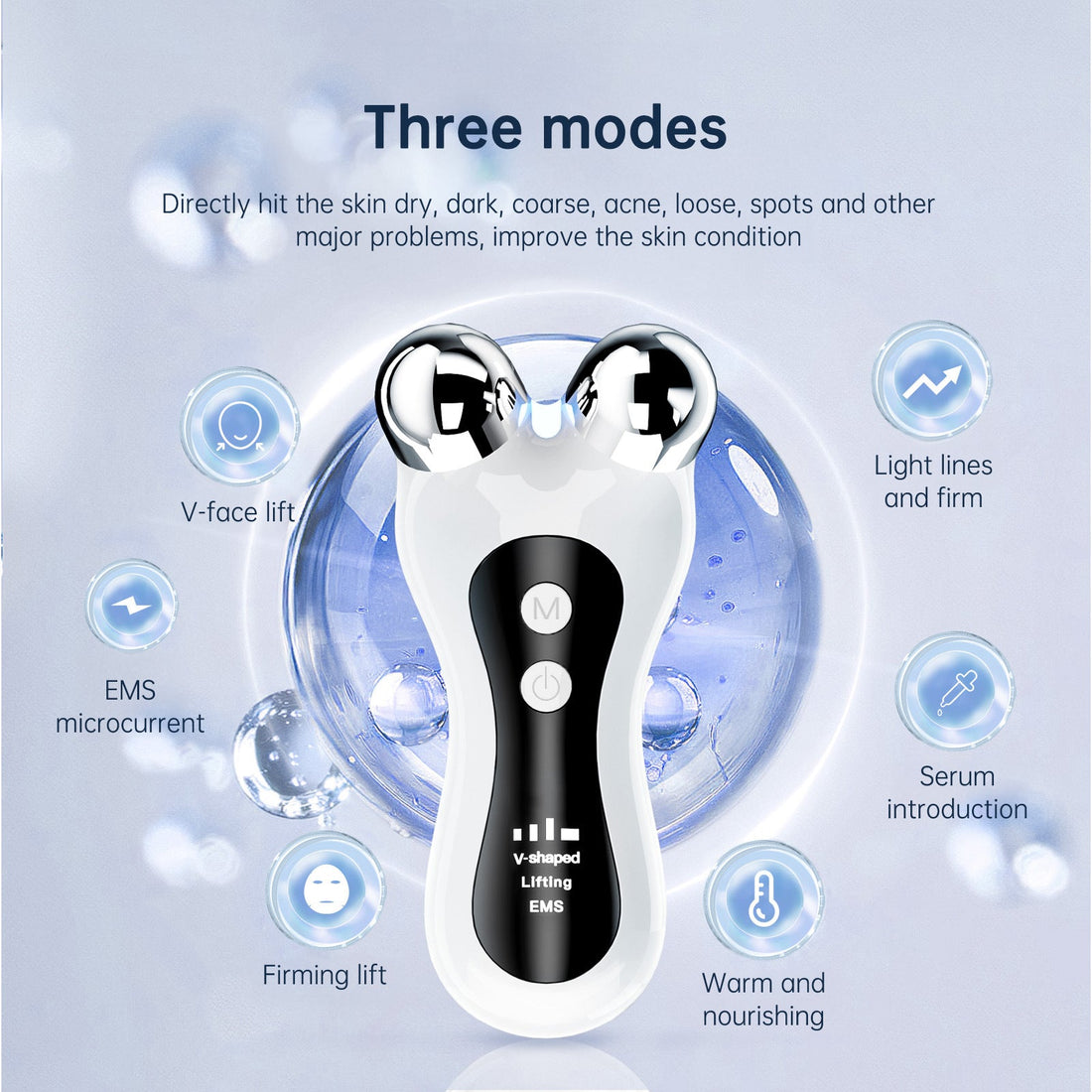 Light Therapy Facial Lifting Massager Beauty Device