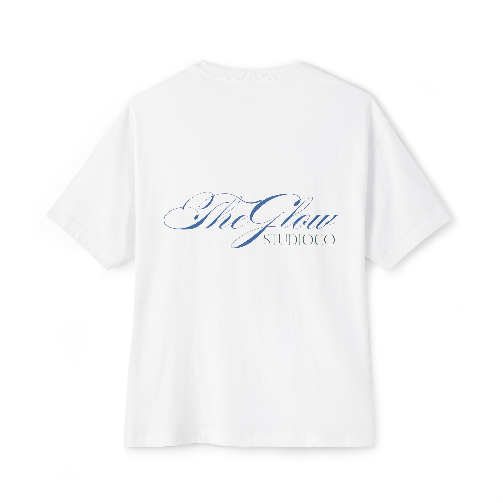 Minimal Script Chest Logo Tee — "Soul Journey" Oversized Boxy T-Shirt