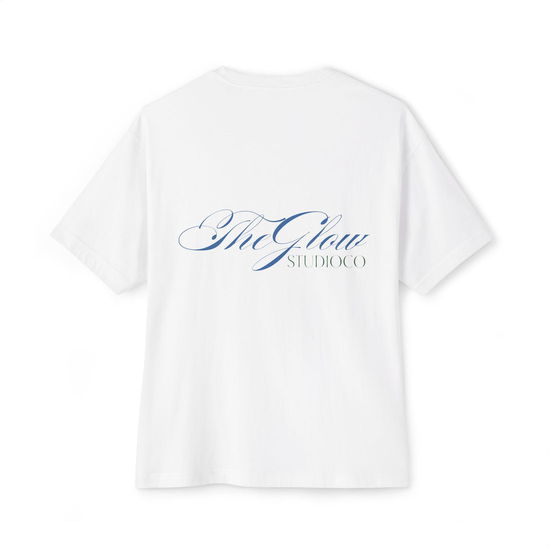 Minimal Script Chest Logo Tee — "Soul Journey" Oversized Boxy T-Shirt