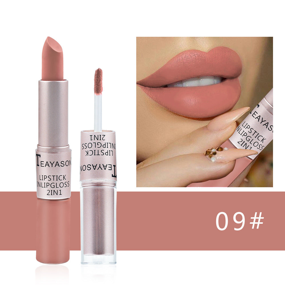 Double Headed Matte Lip Gloss Long Lasting Lipstick