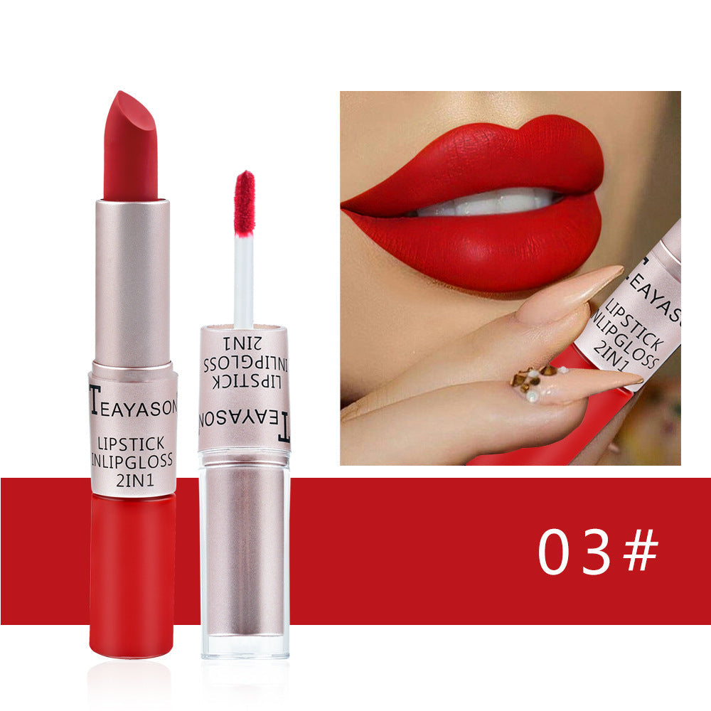 Double Headed Matte Lip Gloss Long Lasting Lipstick