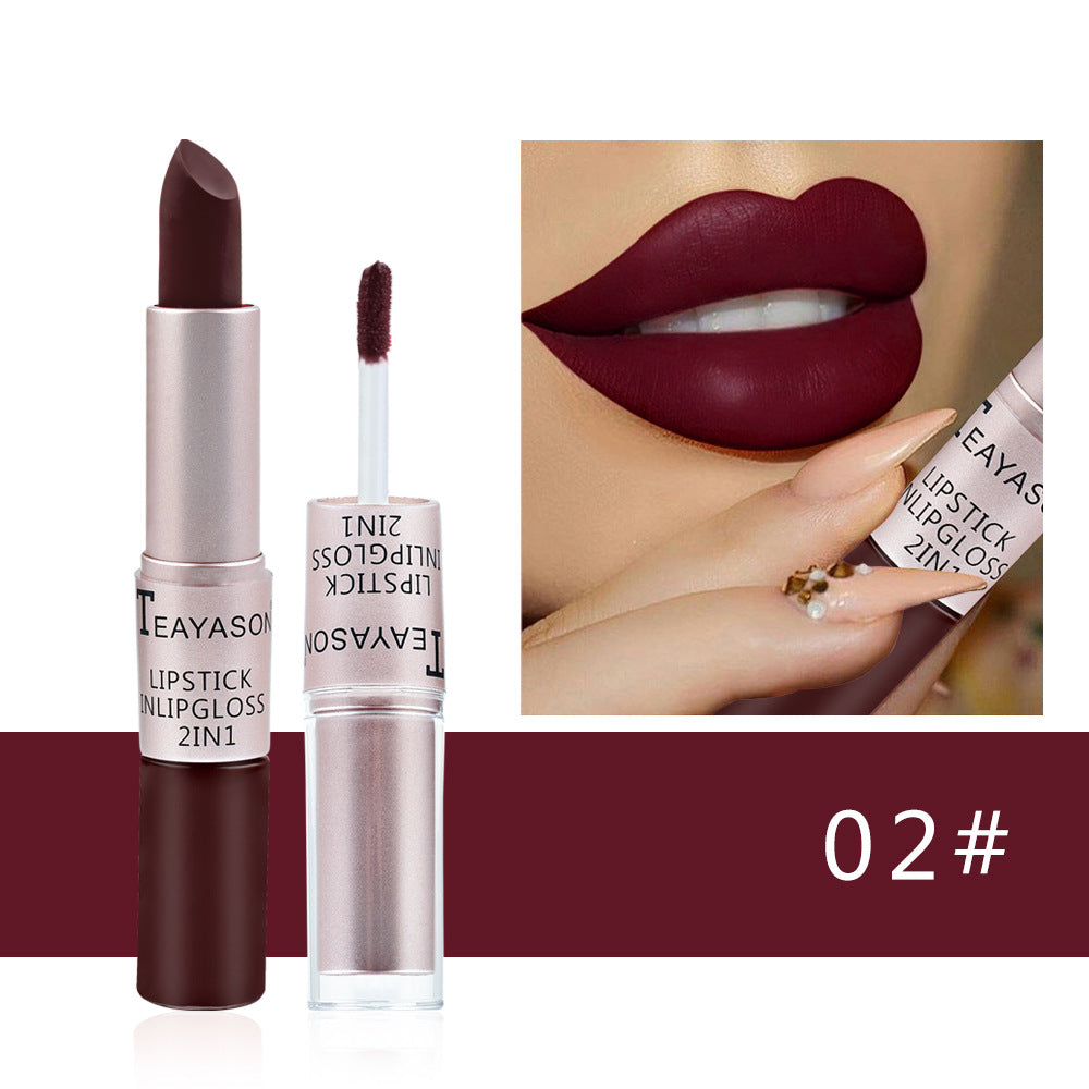 Double Headed Matte Lip Gloss Long Lasting Lipstick