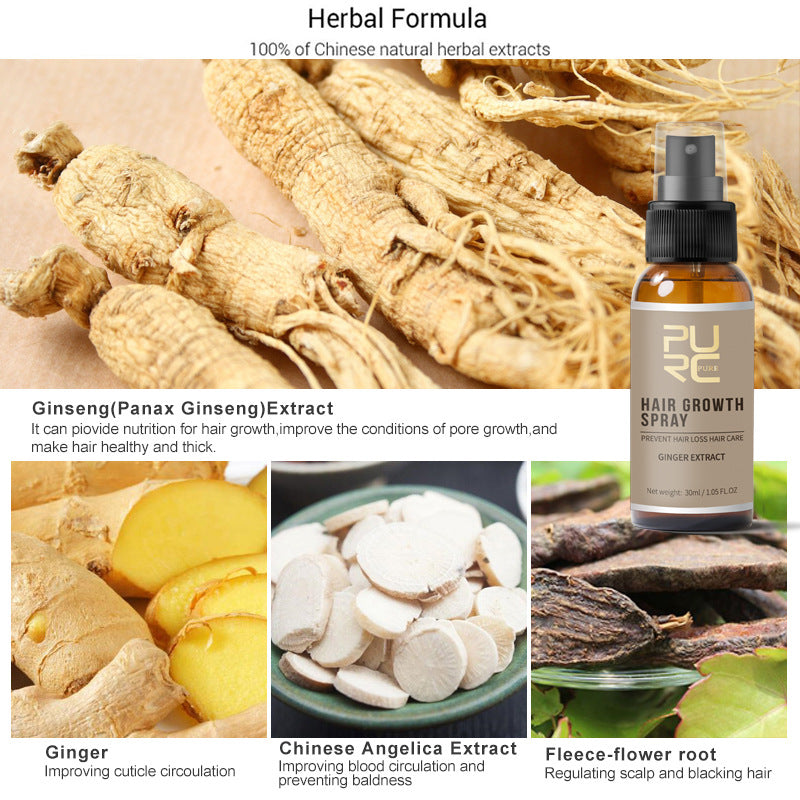 Ginger Hair Growth Spray Root Nourishing Treatment