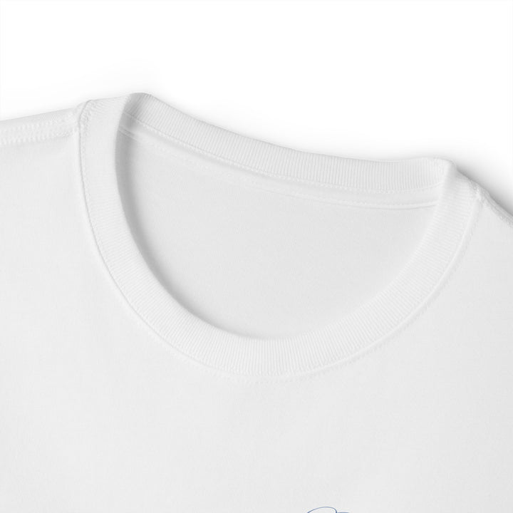Minimal Script Chest Logo Tee — "Soul Journey" Oversized Boxy T-Shirt