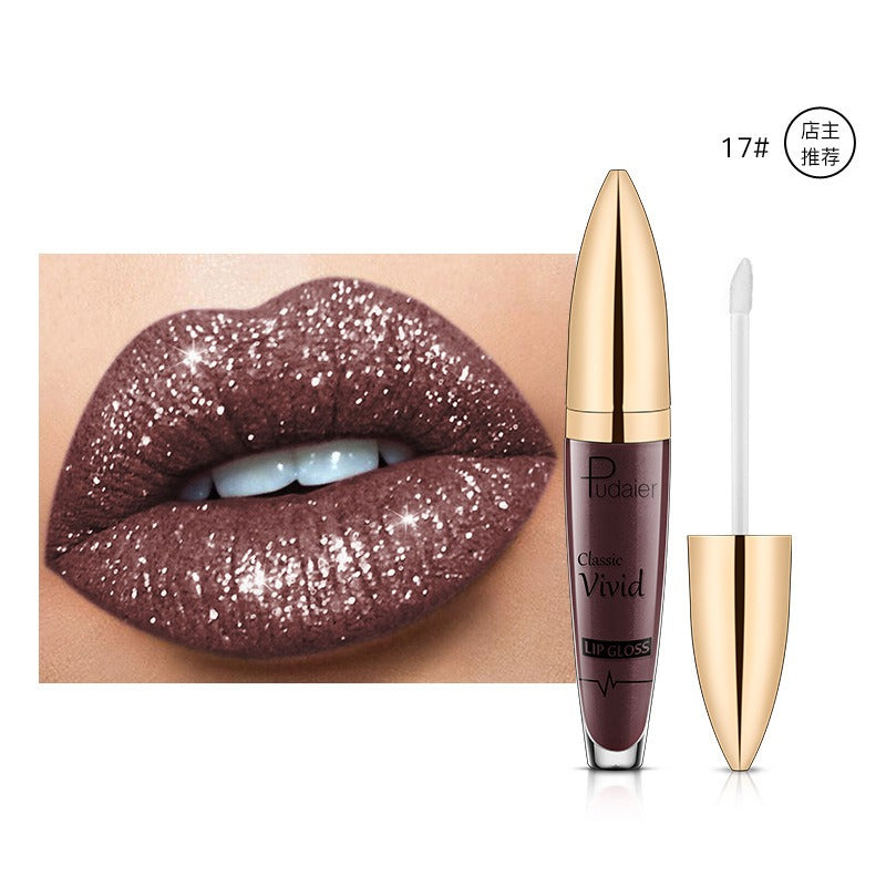 18 Color Shiny Glitter Waterproof Liquid Lip Gloss