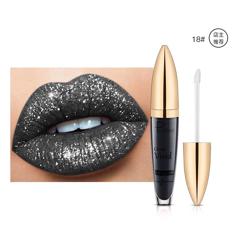 18 Color Shiny Glitter Waterproof Liquid Lip Gloss