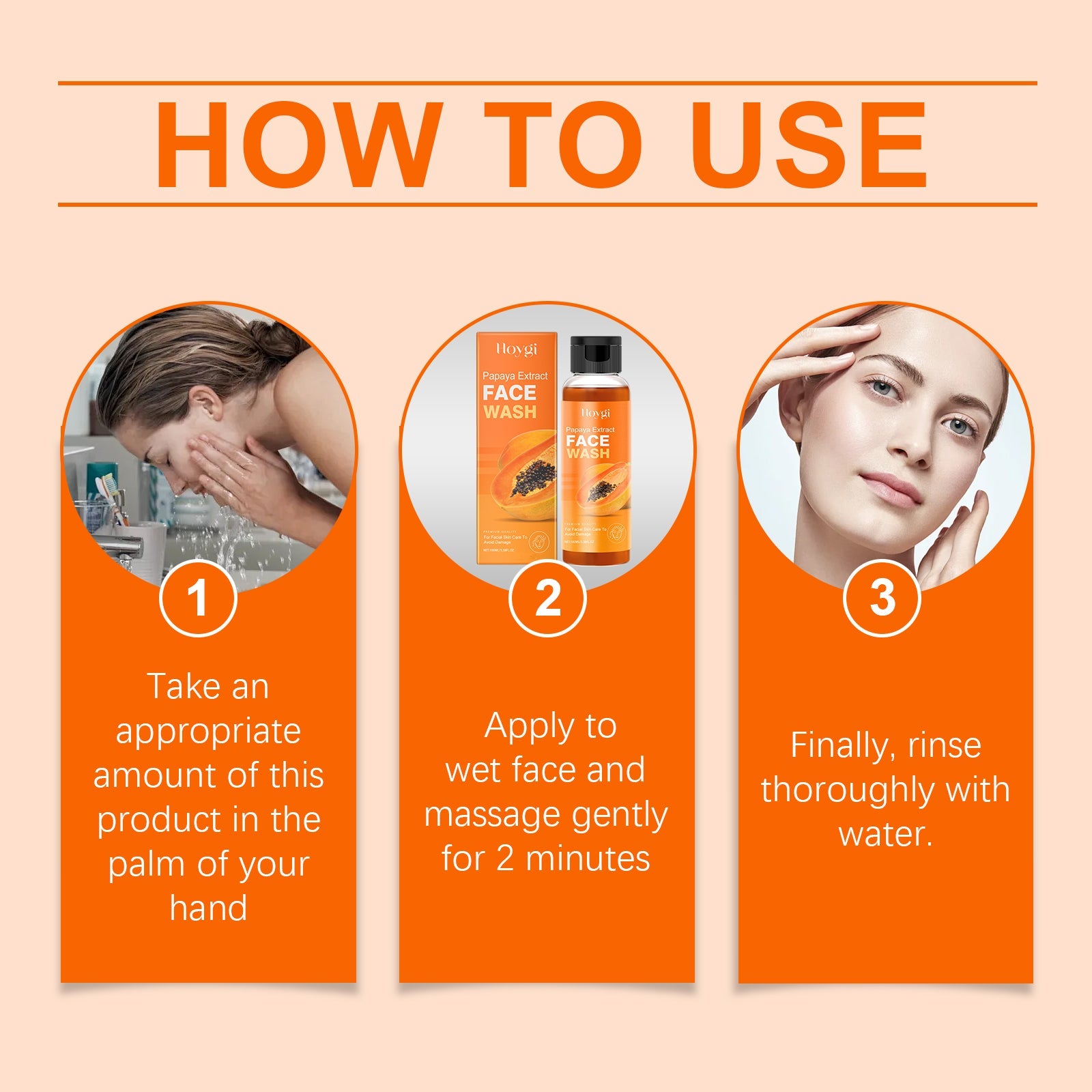 Papaya Hydrating Face Wash Gentle Moisturizing Facial Cleanser