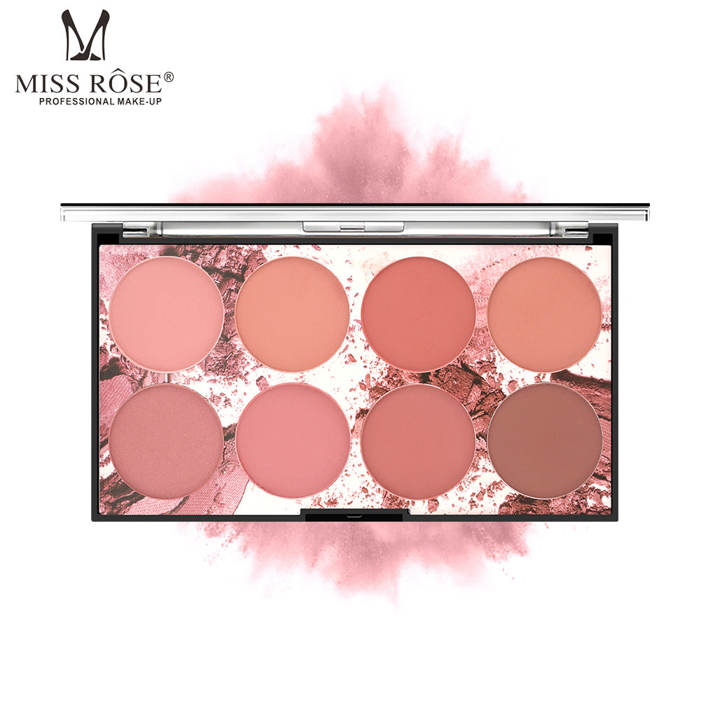 Miss Rose Eight Color Matte Blush Makeup Palette