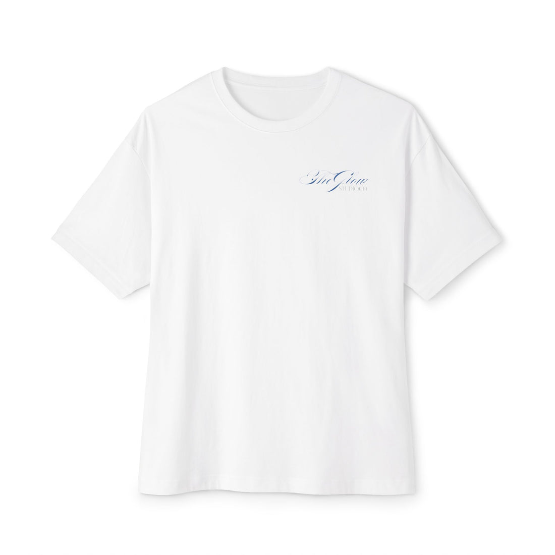 Minimal Script Chest Logo Tee — "Soul Journey" Oversized Boxy T-Shirt