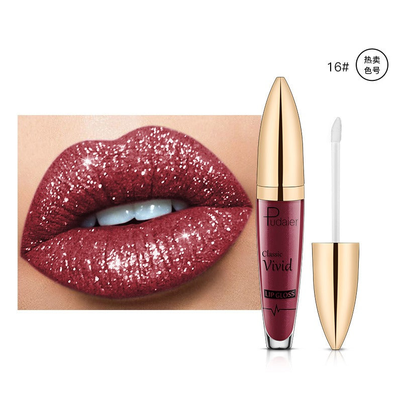 18 Color Shiny Glitter Waterproof Liquid Lip Gloss