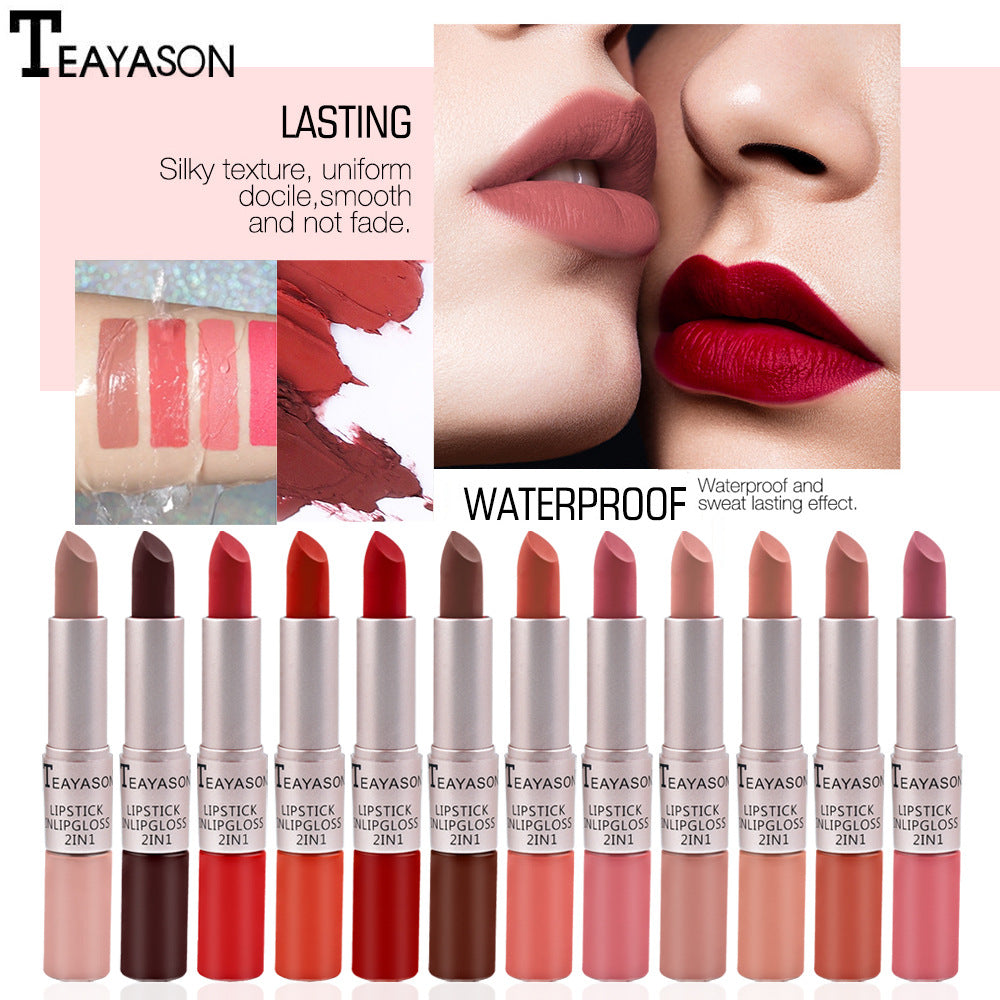 Double Headed Matte Lip Gloss Long Lasting Lipstick