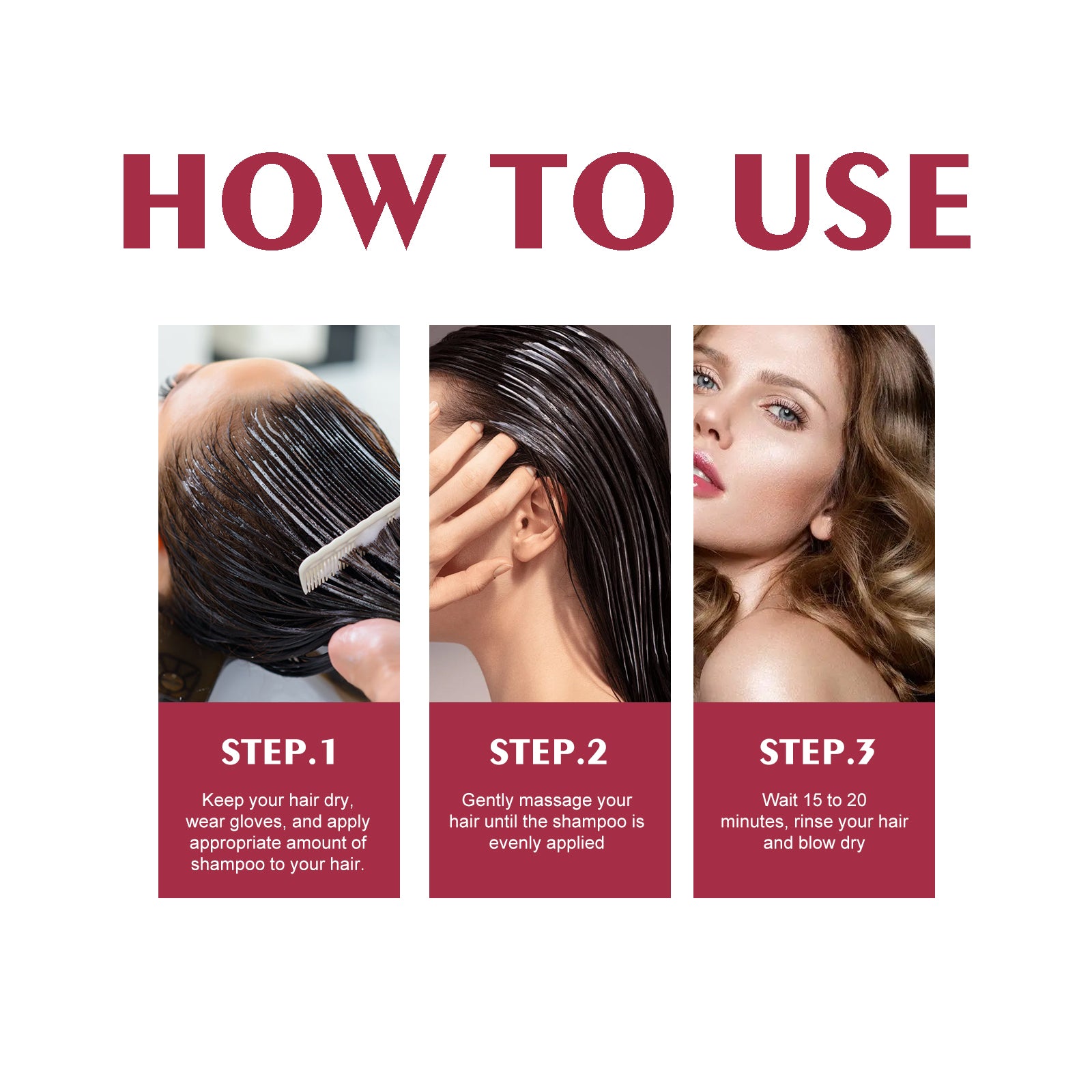 Black Hair Color Shampoo Moisturizing Scalp Care Formula