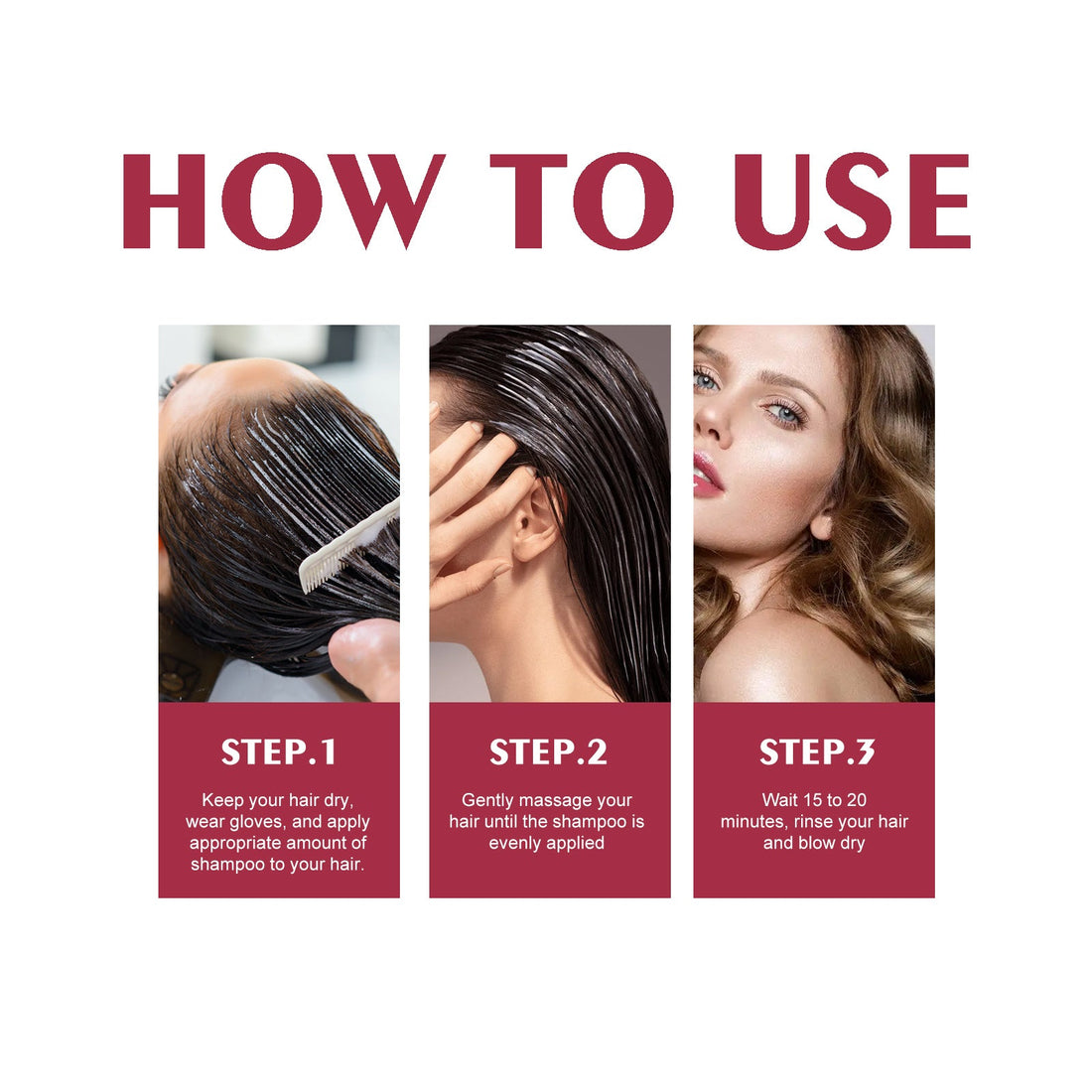 Black Hair Color Shampoo Moisturizing Scalp Care Formula