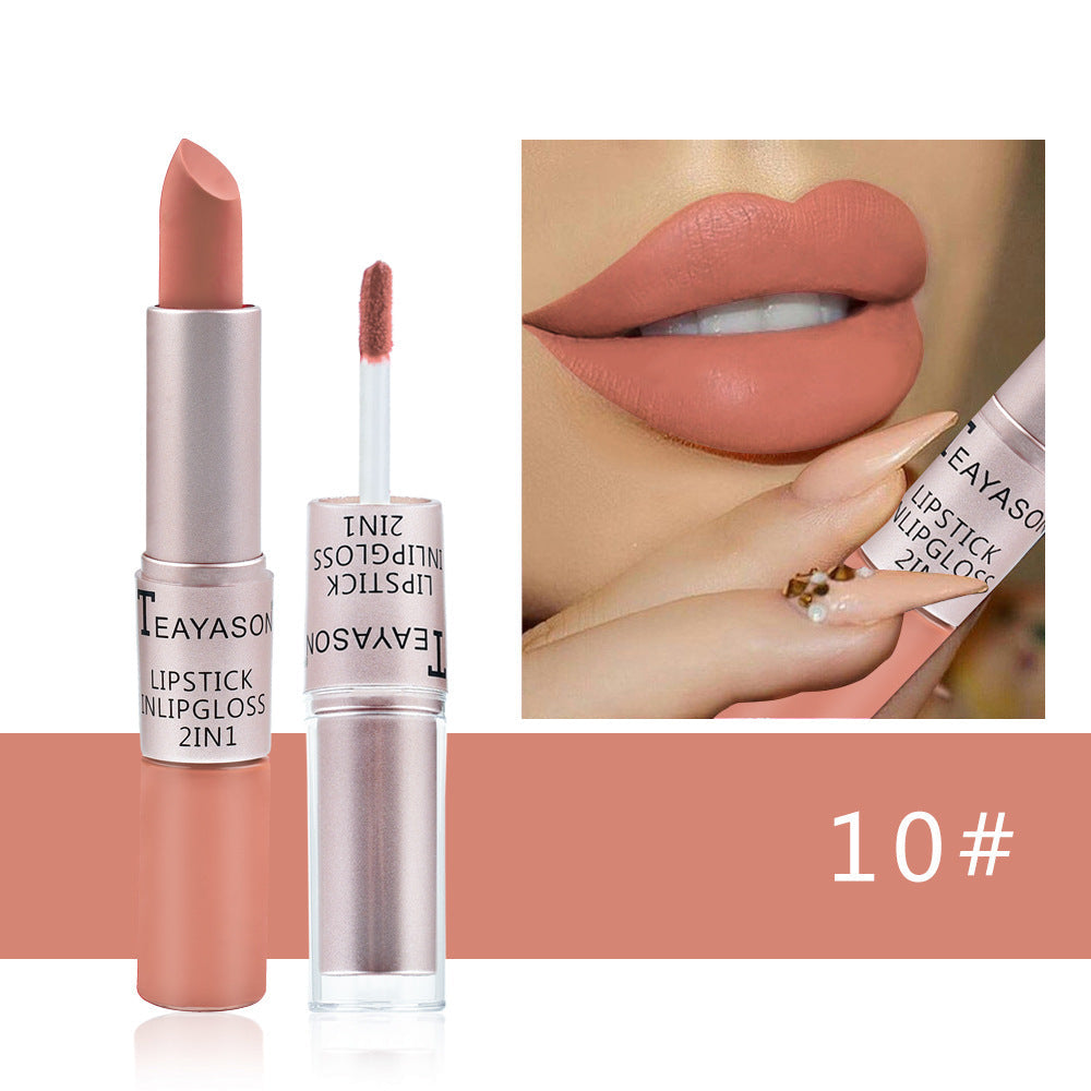 Double Headed Matte Lip Gloss Long Lasting Lipstick