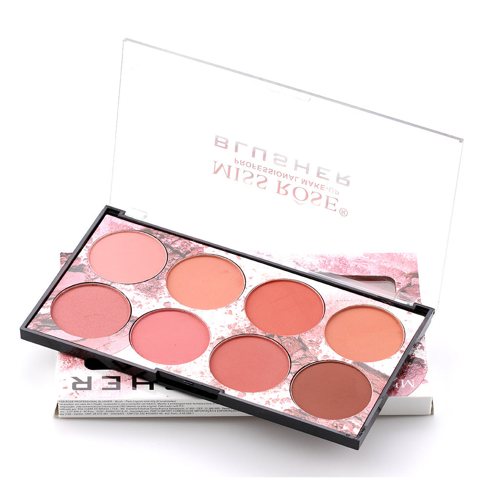 Miss Rose Eight Color Matte Blush Makeup Palette