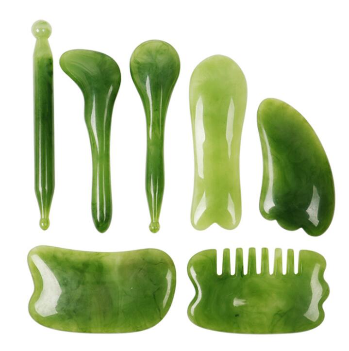 Natural Jade Face Roller Gua Sha Massage Tool