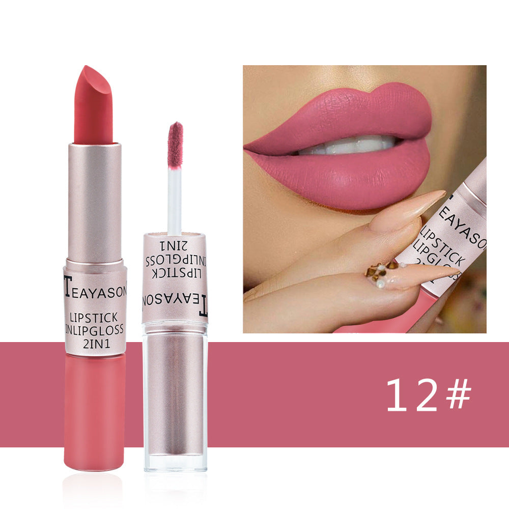 Double Headed Matte Lip Gloss Long Lasting Lipstick