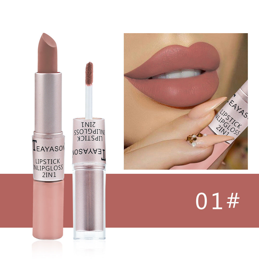 Double Headed Matte Lip Gloss Long Lasting Lipstick