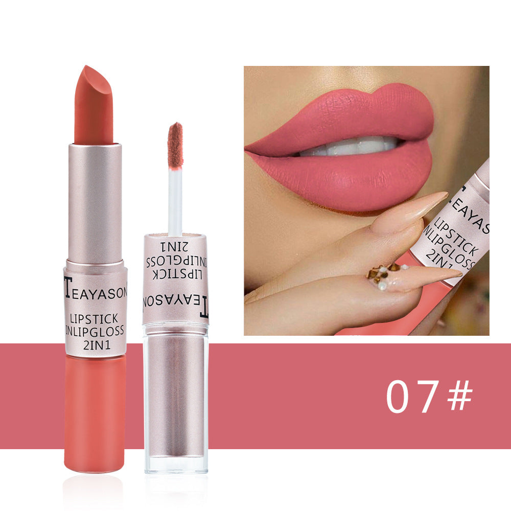Double Headed Matte Lip Gloss Long Lasting Lipstick