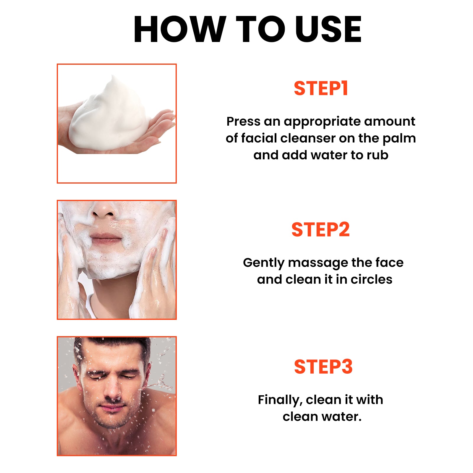 Men’s Volcanic Face Wash Deep Oil Control