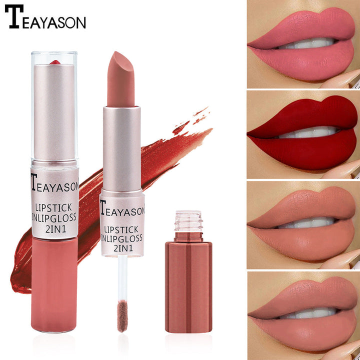 Double Headed Matte Lip Gloss Long Lasting Lipstick