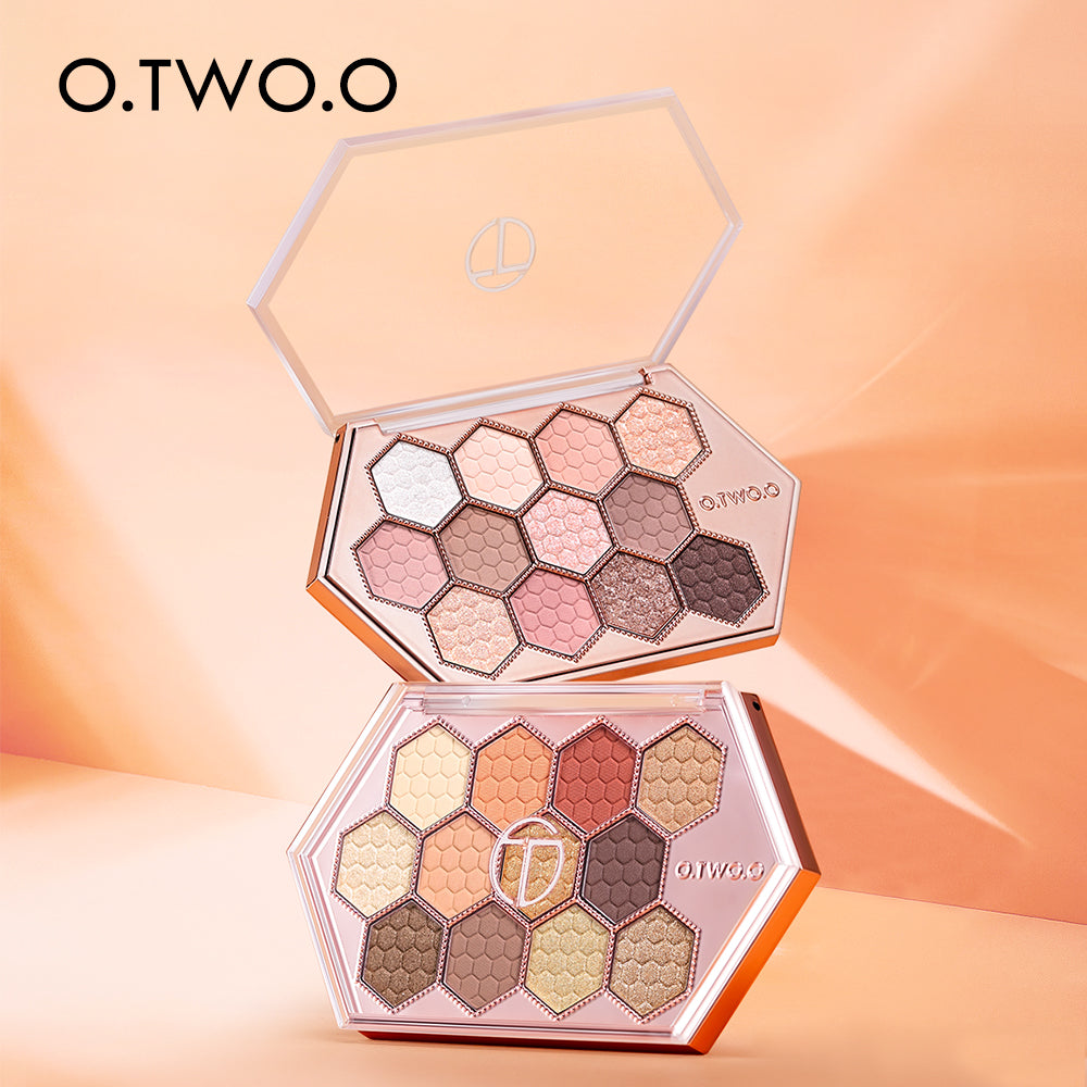 Honeycomb Diamond 12 Color Eyeshadow Palette Natural Makeup
