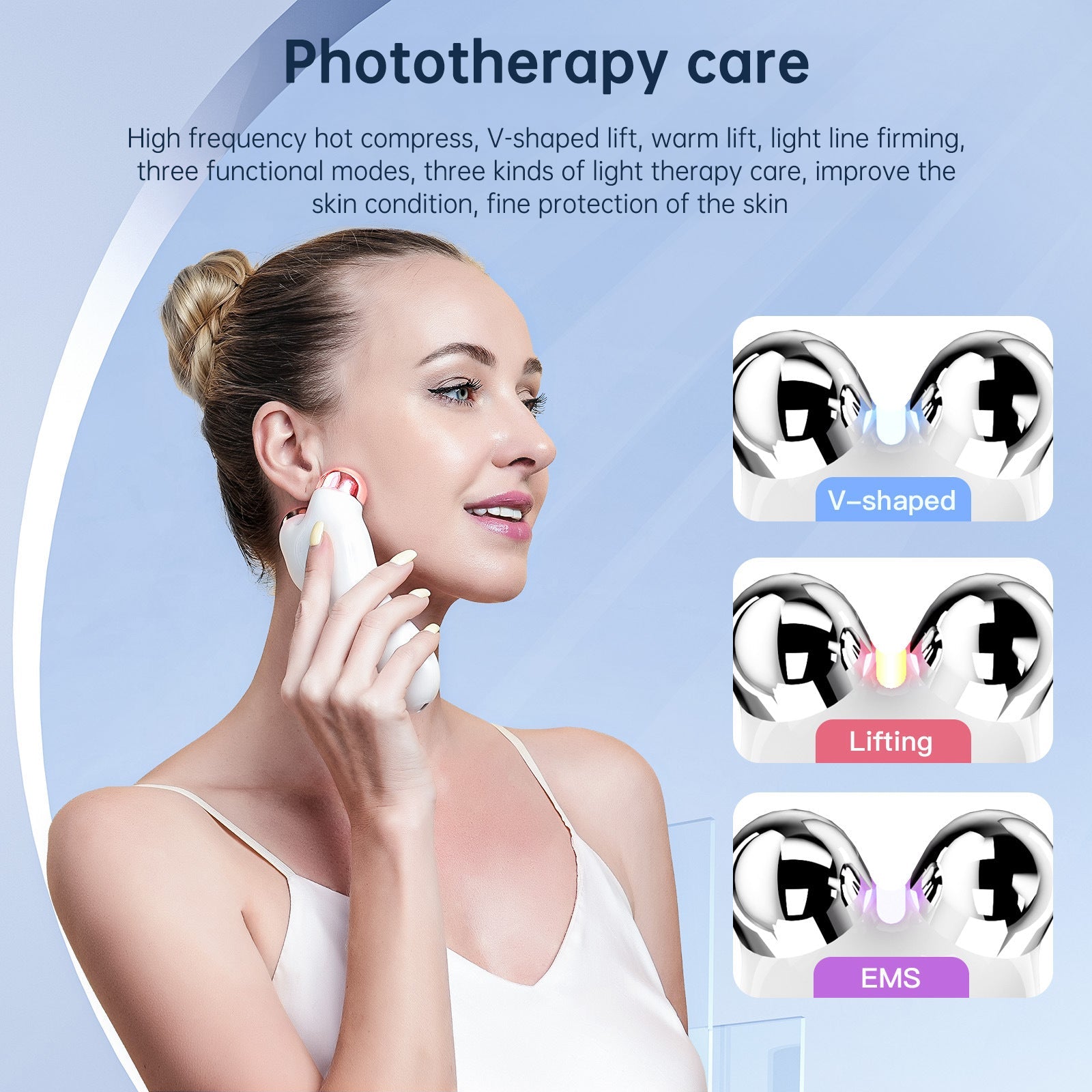 Light Therapy Facial Lifting Massager Beauty Device