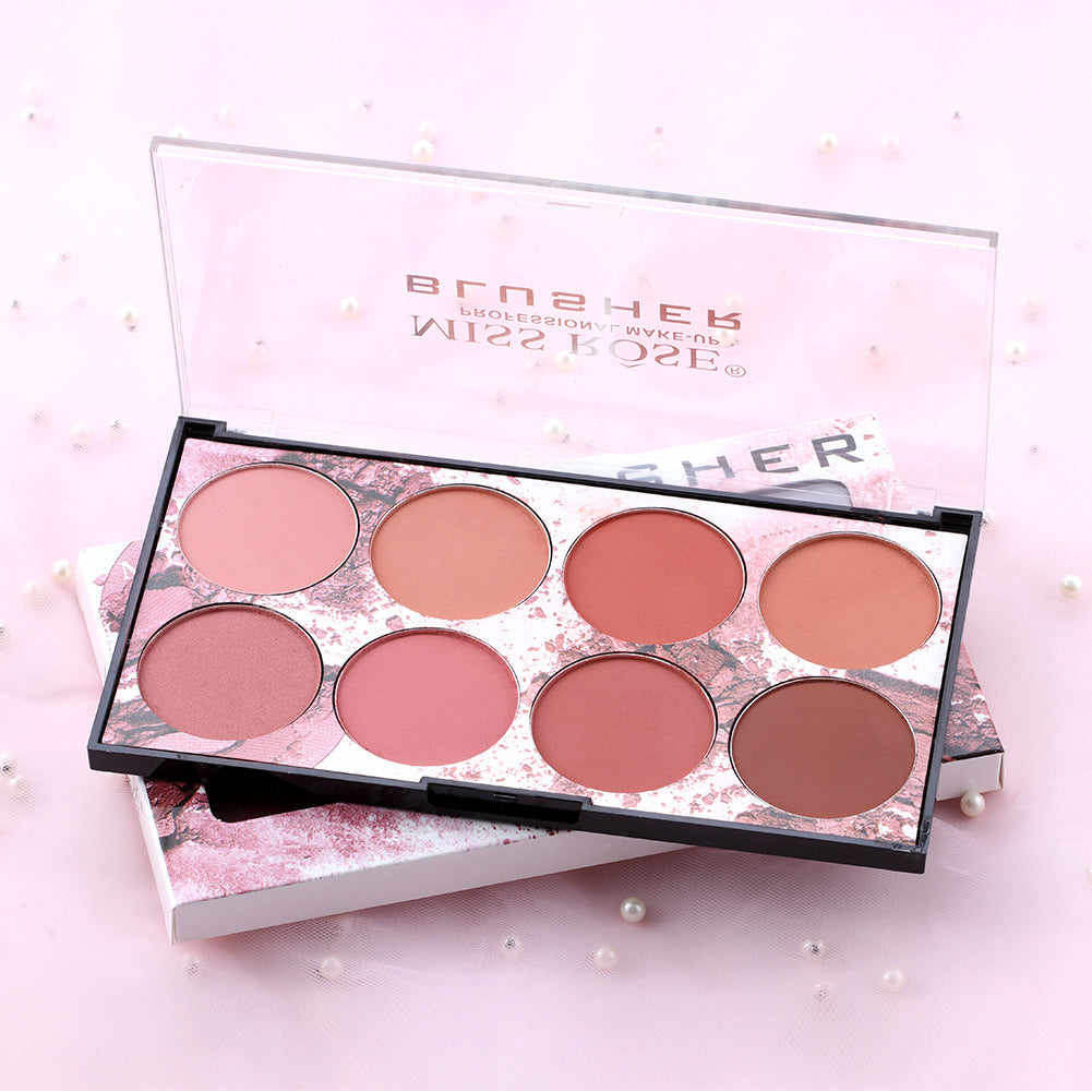 Miss Rose Eight Color Matte Blush Makeup Palette