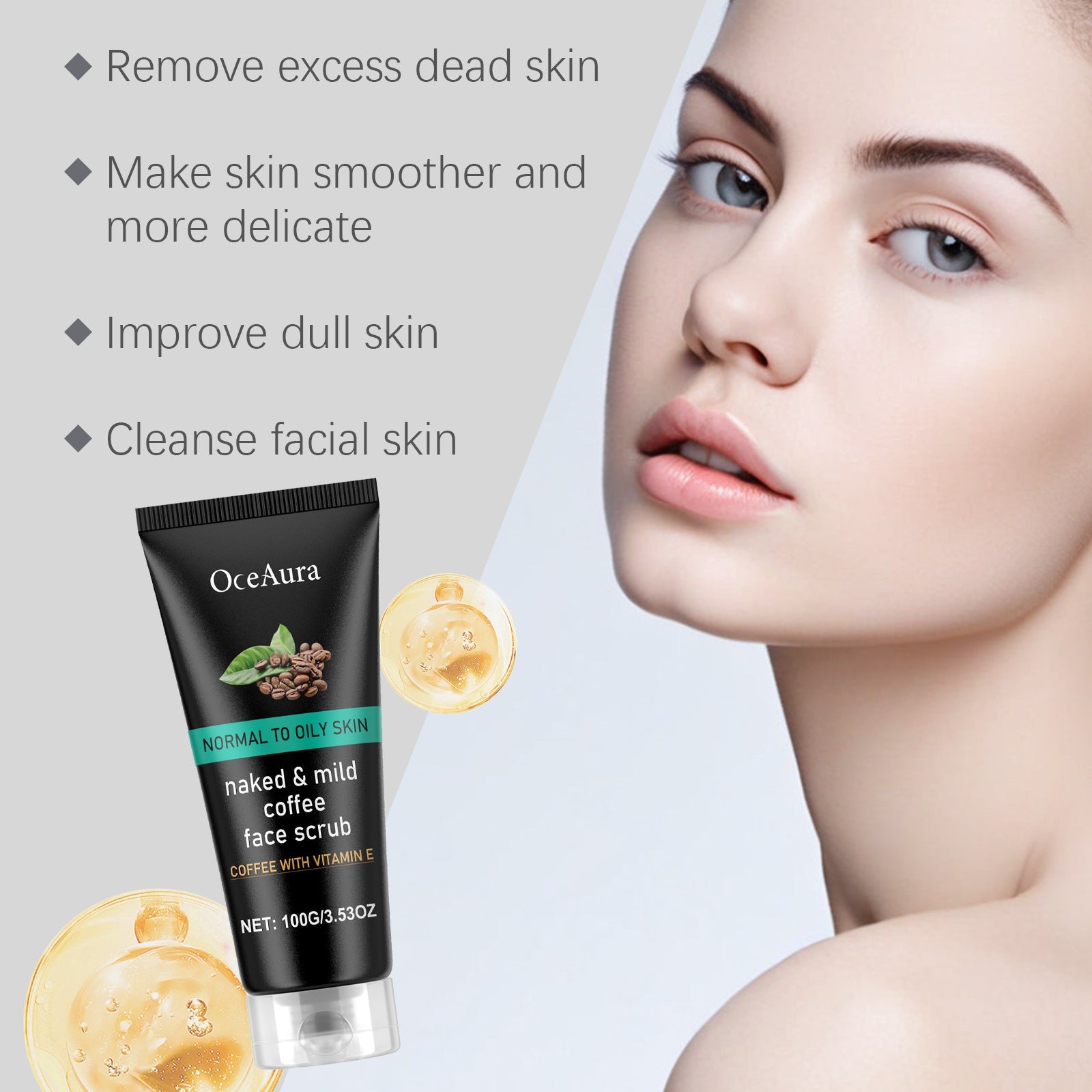 Caffeine Gentle Exfoliating Blackhead Pore Cleansing Face Wash