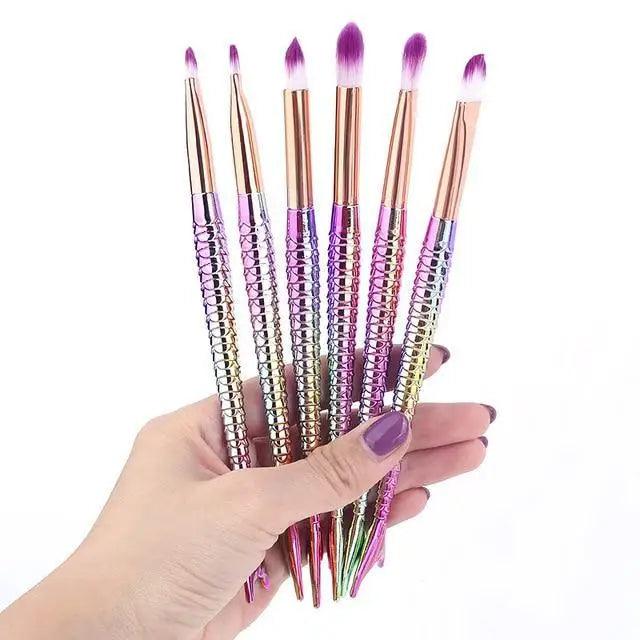 Mermaid Makeup Brushes Kit Foundation Eyeshadow Face Set