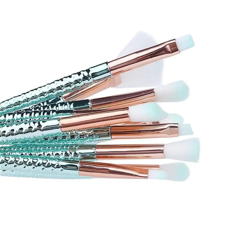 Mermaid Makeup Brushes Kit Foundation Eyeshadow Face Set